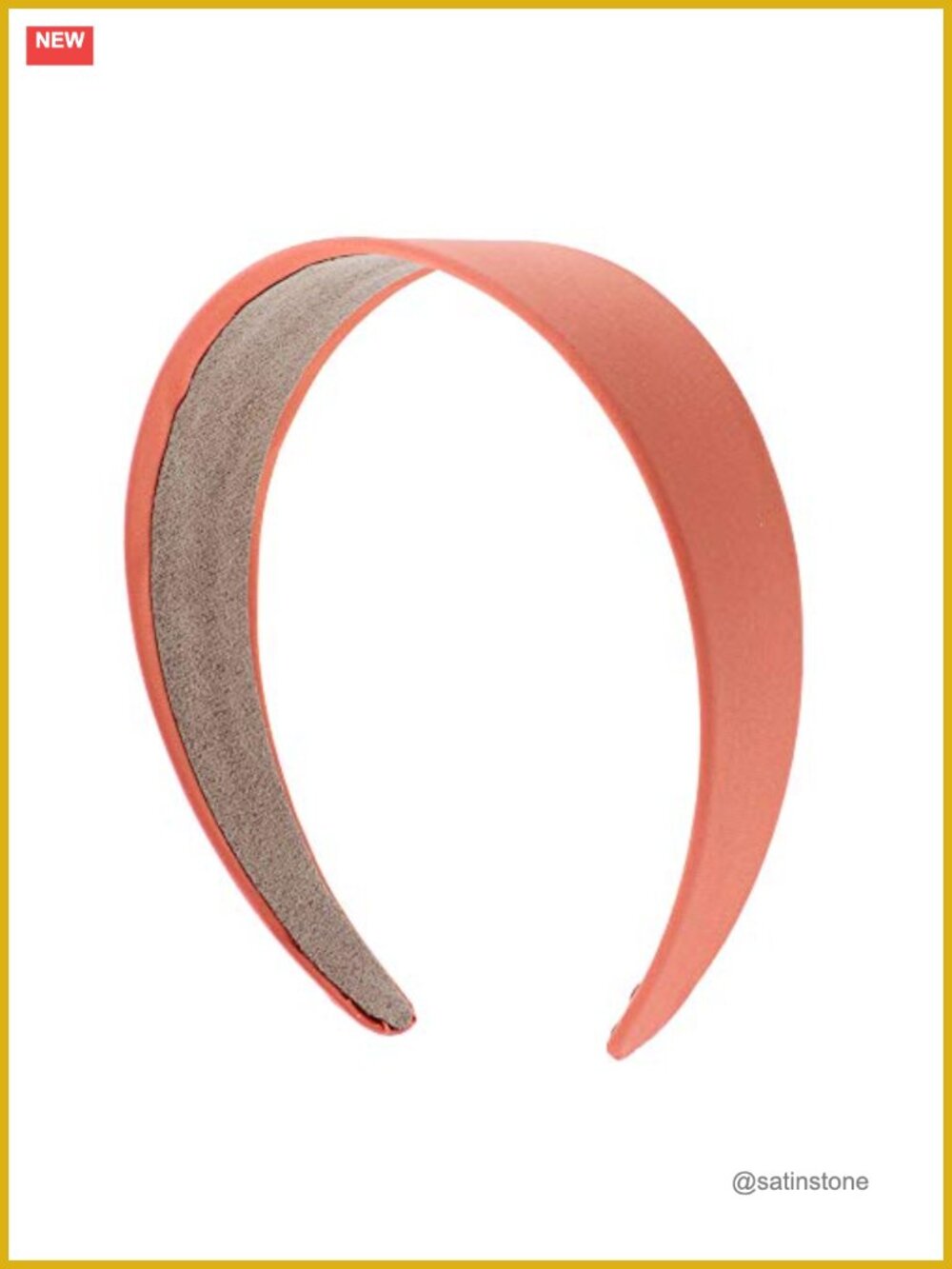 Satin Headband 2 Inch Wide No Slip Suede Grip for Women and Girls Hair Accessory